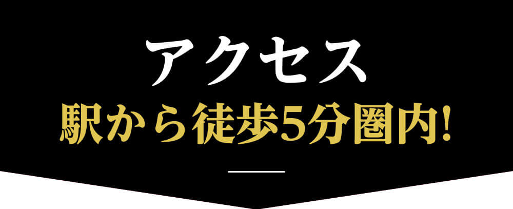 アクセス 駅から徒歩5分圏内