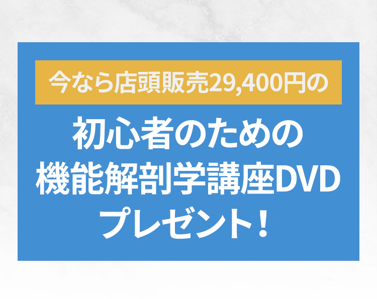 初心者のための機能解剖学講座DVDプレゼント