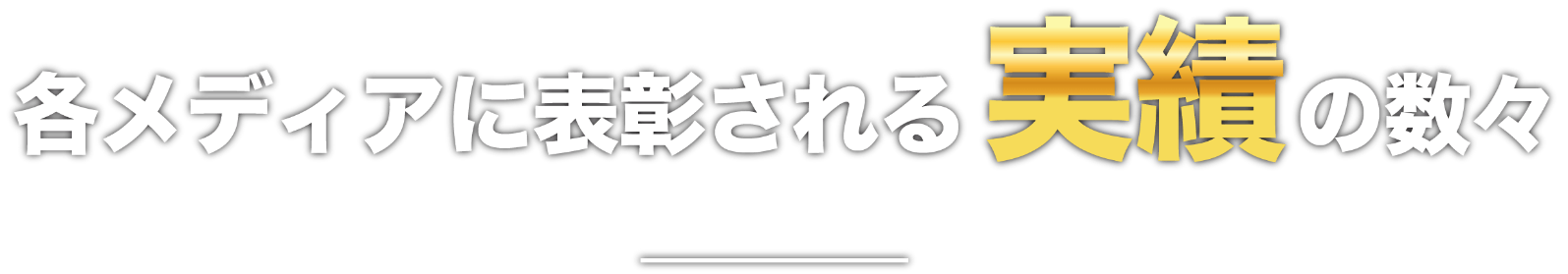 そして…各メディアに表彰される実績の数々